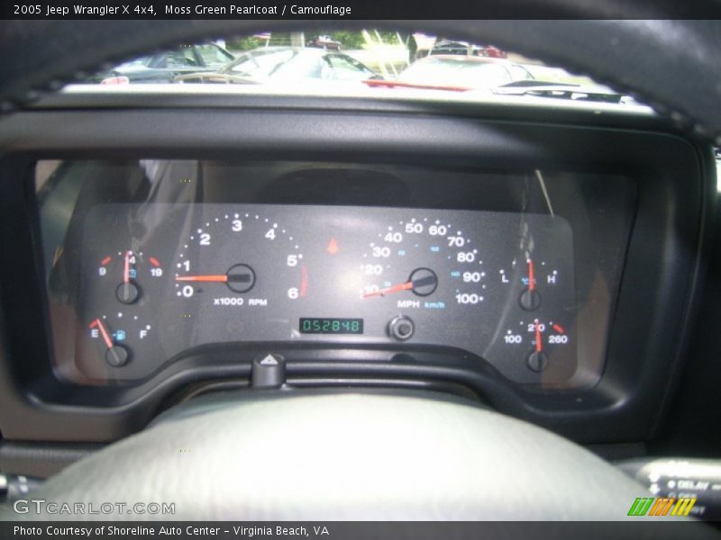 Moss Green Pearlcoat / Camouflage 2005 Jeep Wrangler X 4x4