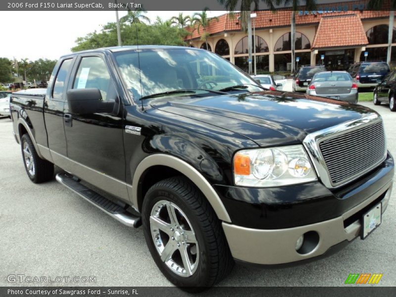 Black / Tan 2006 Ford F150 Lariat SuperCab