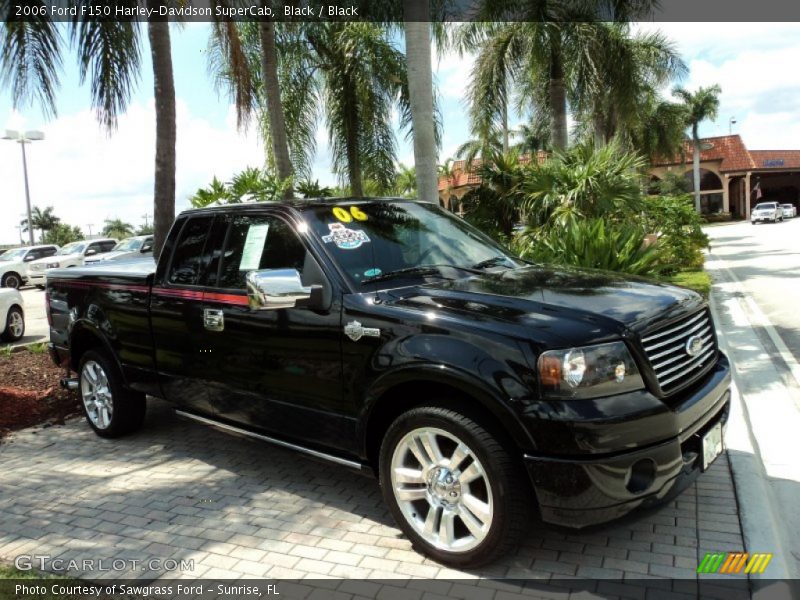 Black / Black 2006 Ford F150 Harley-Davidson SuperCab