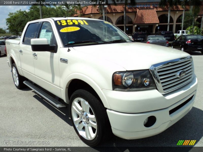 White Sand Tri-Coat / Tan 2008 Ford F150 Limited SuperCrew 4x4