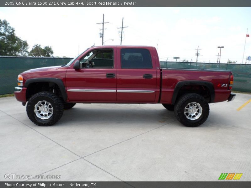 Sport Red Metallic / Pewter 2005 GMC Sierra 1500 Z71 Crew Cab 4x4