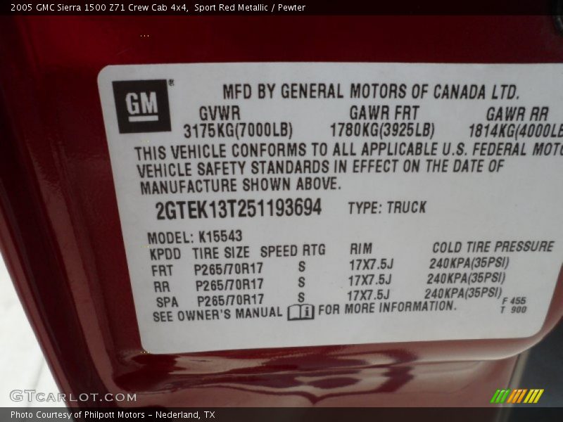 Sport Red Metallic / Pewter 2005 GMC Sierra 1500 Z71 Crew Cab 4x4