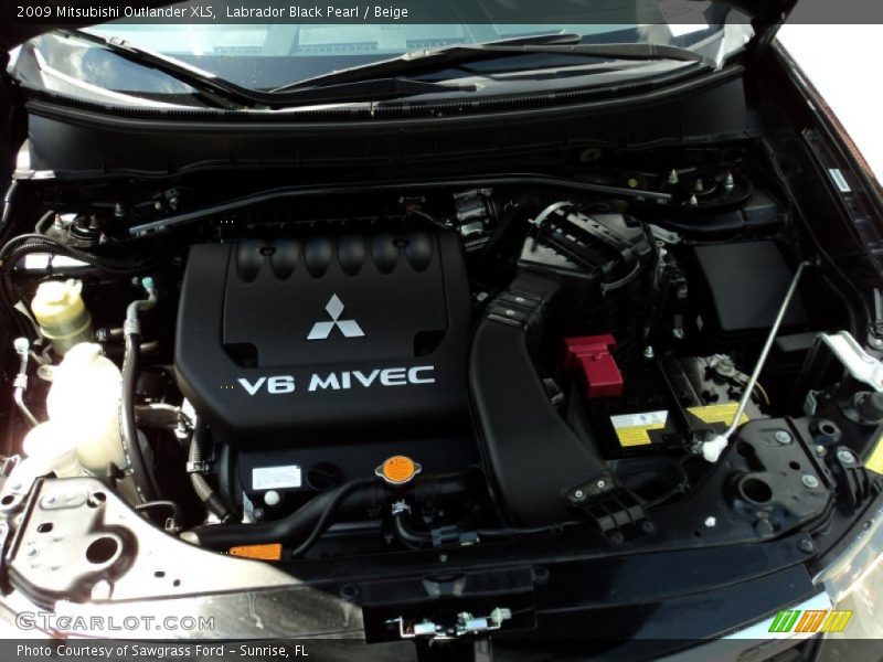 Labrador Black Pearl / Beige 2009 Mitsubishi Outlander XLS