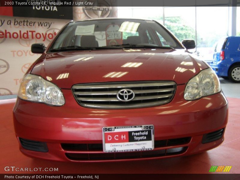Impulse Red / Light Gray 2003 Toyota Corolla CE