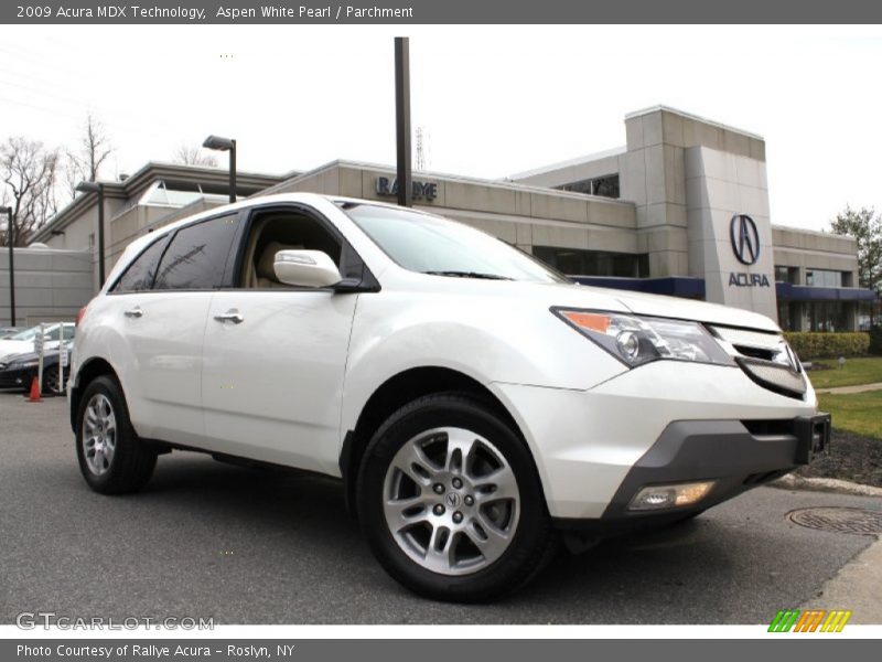 Aspen White Pearl / Parchment 2009 Acura MDX Technology