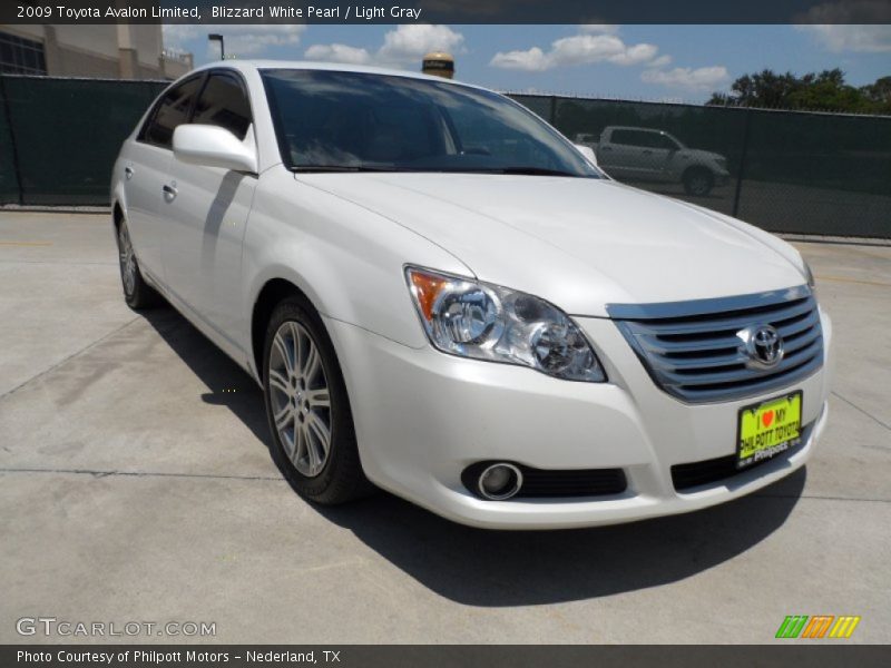 Blizzard White Pearl / Light Gray 2009 Toyota Avalon Limited