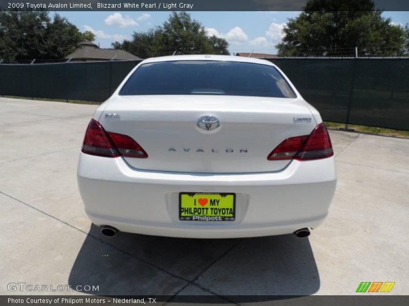 Blizzard White Pearl / Light Gray 2009 Toyota Avalon Limited