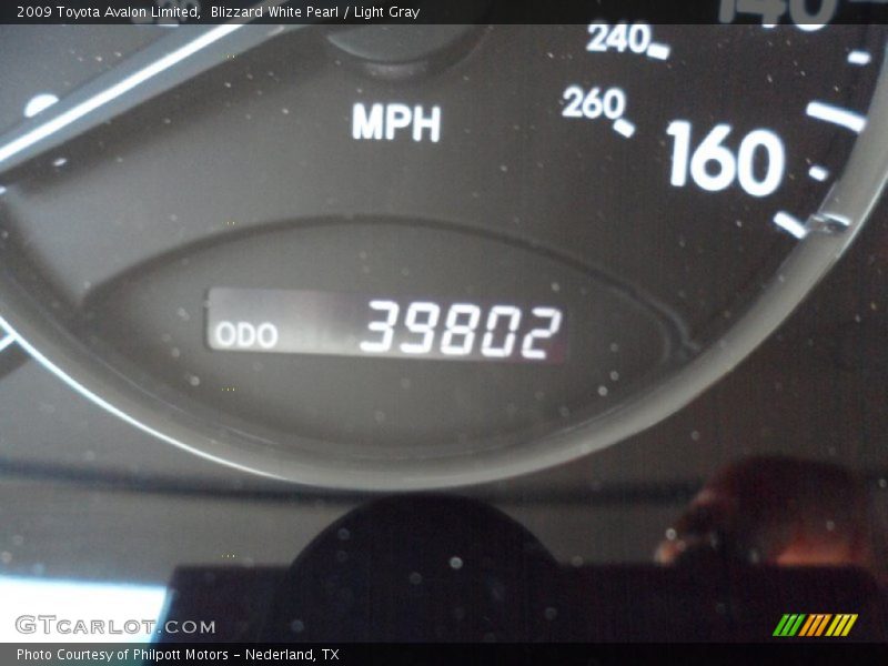Blizzard White Pearl / Light Gray 2009 Toyota Avalon Limited