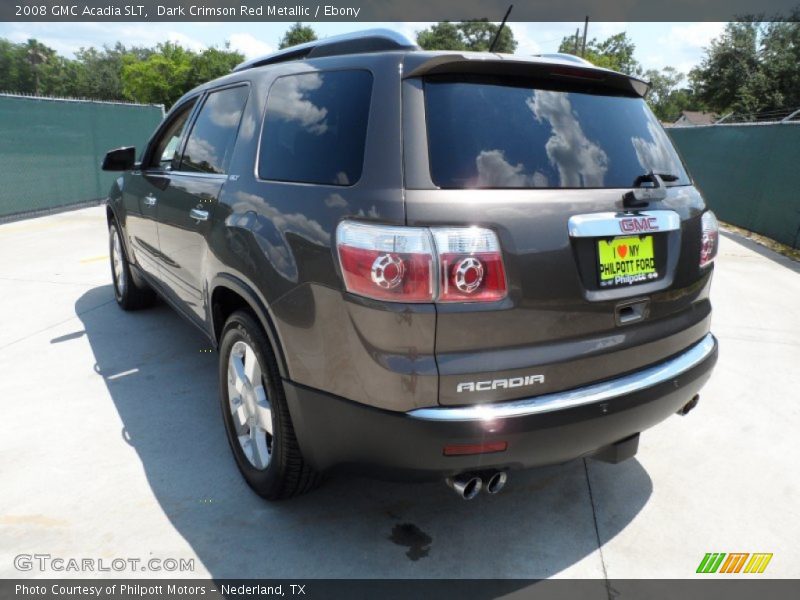 Dark Crimson Red Metallic / Ebony 2008 GMC Acadia SLT