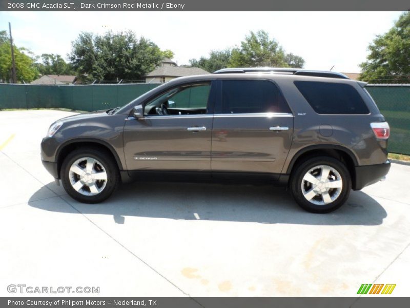 Dark Crimson Red Metallic / Ebony 2008 GMC Acadia SLT