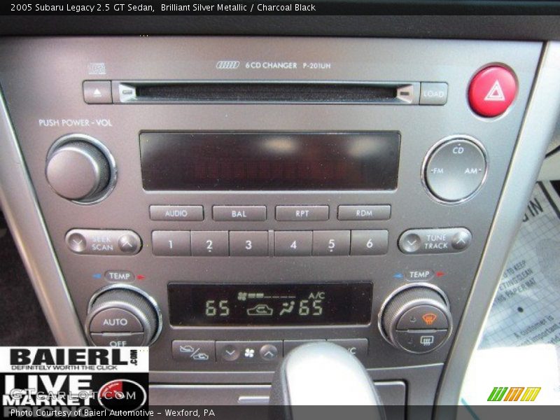 Brilliant Silver Metallic / Charcoal Black 2005 Subaru Legacy 2.5 GT Sedan