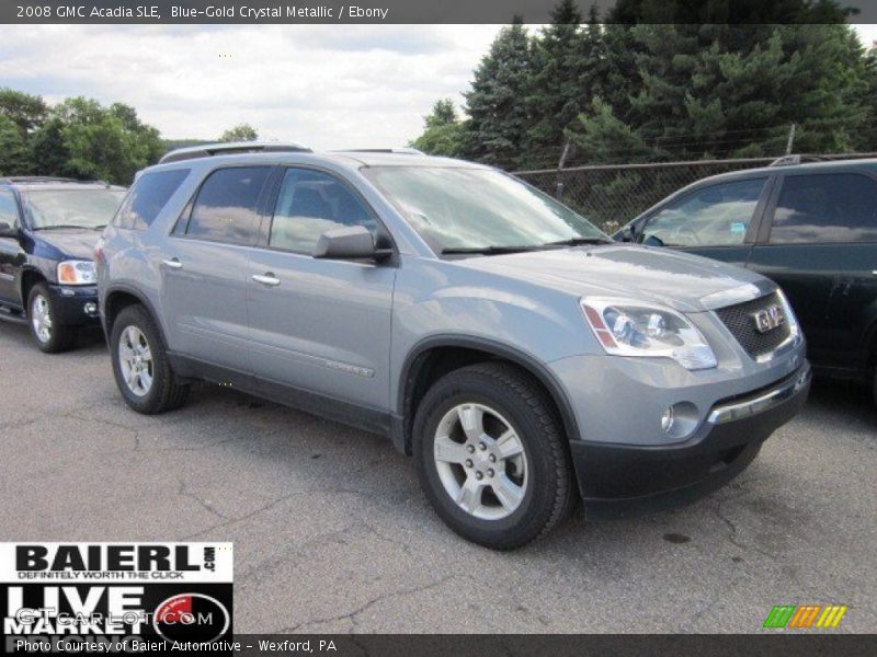 Blue-Gold Crystal Metallic / Ebony 2008 GMC Acadia SLE