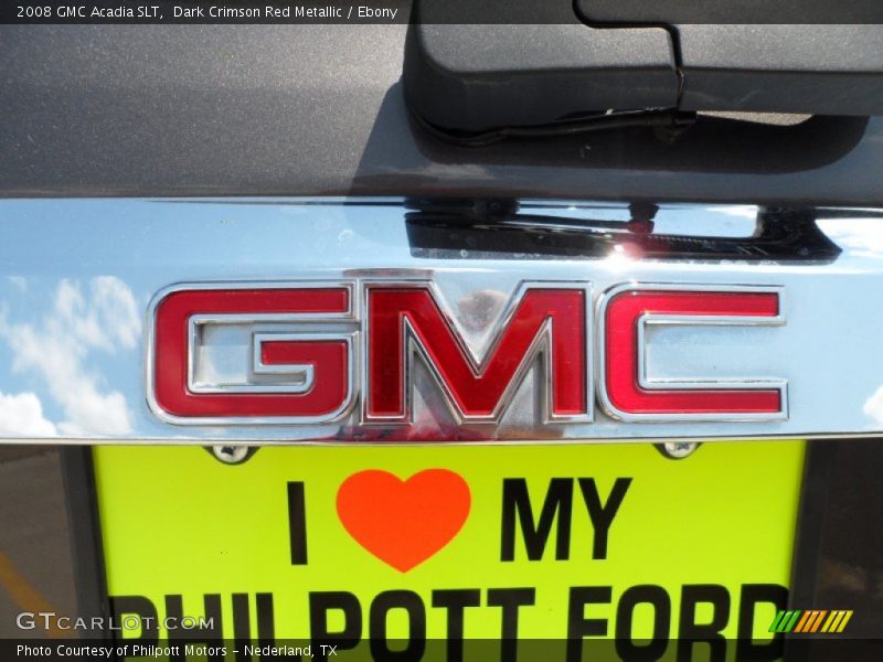Dark Crimson Red Metallic / Ebony 2008 GMC Acadia SLT