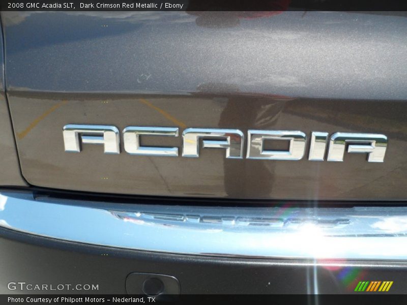 Dark Crimson Red Metallic / Ebony 2008 GMC Acadia SLT