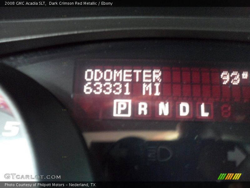 Dark Crimson Red Metallic / Ebony 2008 GMC Acadia SLT