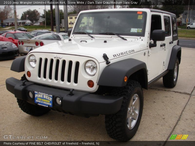 Stone White / Dark Slate Gray/Medium Slate Gray 2010 Jeep Wrangler Unlimited Rubicon 4x4