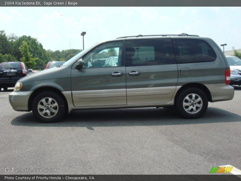 Sage Green / Beige 2004 Kia Sedona EX