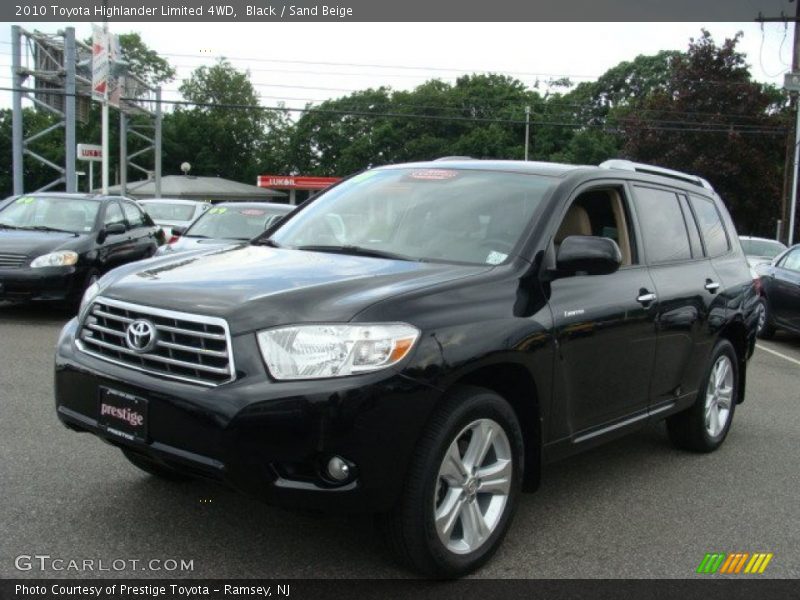 Black / Sand Beige 2010 Toyota Highlander Limited 4WD