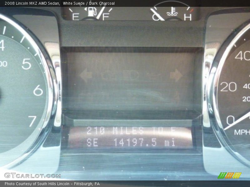 White Suede / Dark Charcoal 2008 Lincoln MKZ AWD Sedan