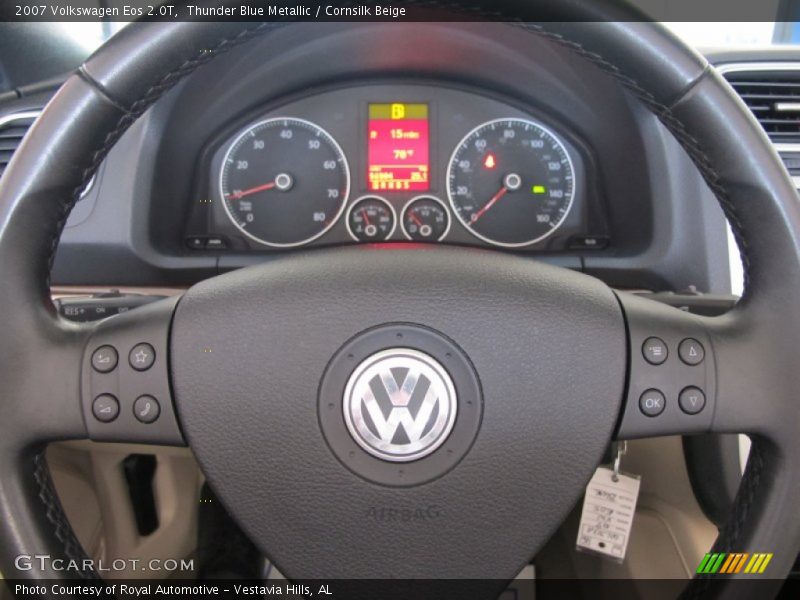 Thunder Blue Metallic / Cornsilk Beige 2007 Volkswagen Eos 2.0T