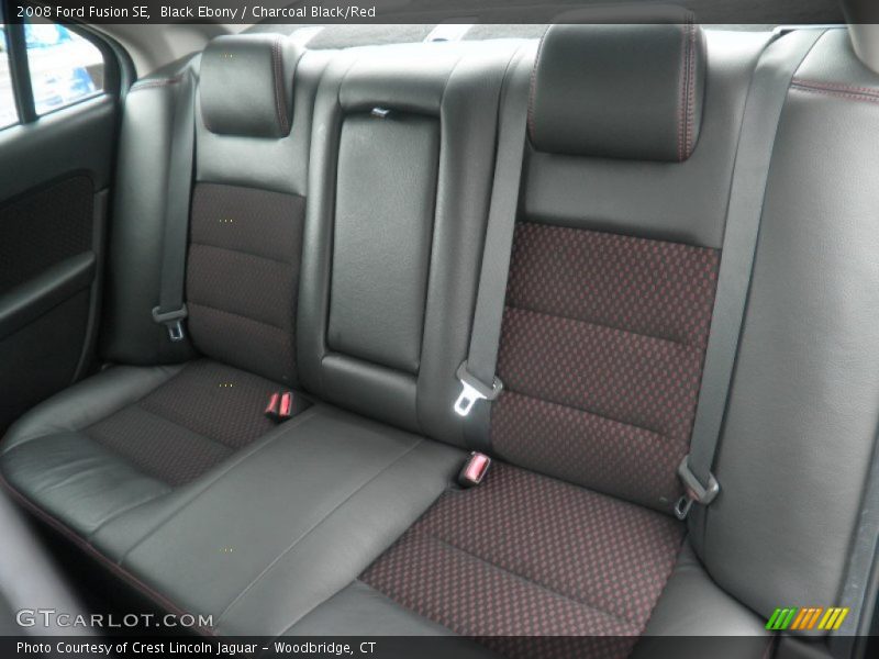 Black Ebony / Charcoal Black/Red 2008 Ford Fusion SE