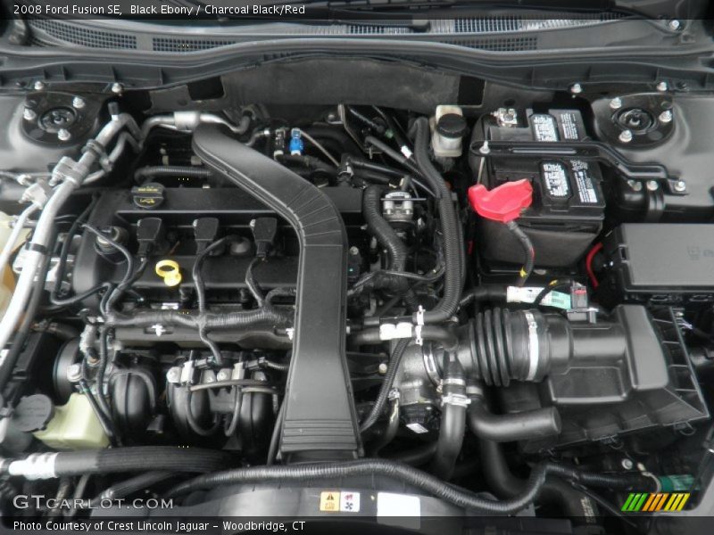 Black Ebony / Charcoal Black/Red 2008 Ford Fusion SE