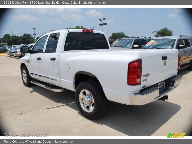 Bright White / Khaki 2008 Dodge Ram 2500 Lone Star Edition Quad Cab