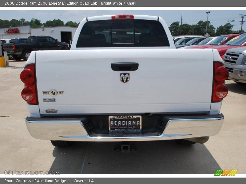 Bright White / Khaki 2008 Dodge Ram 2500 Lone Star Edition Quad Cab