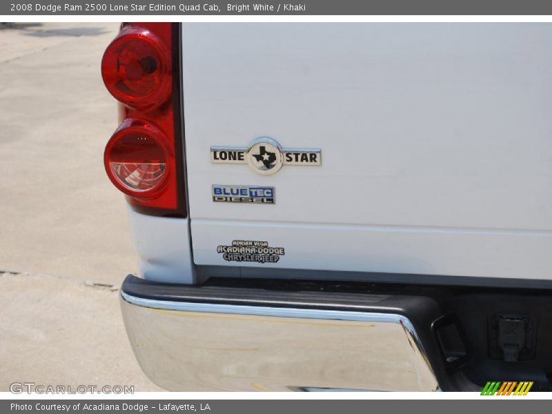 Bright White / Khaki 2008 Dodge Ram 2500 Lone Star Edition Quad Cab