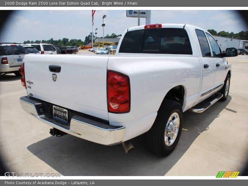 Bright White / Khaki 2008 Dodge Ram 2500 Lone Star Edition Quad Cab