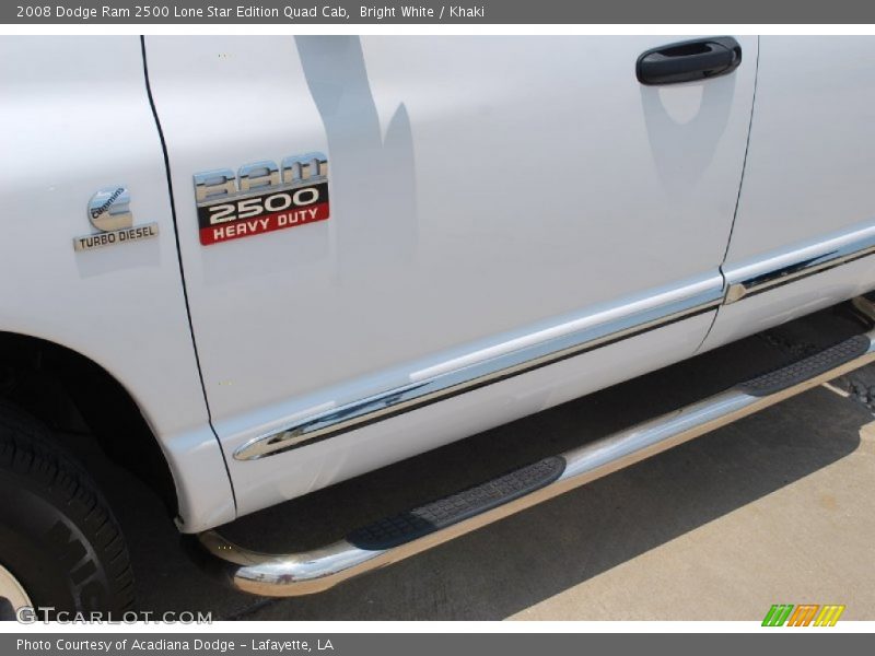Bright White / Khaki 2008 Dodge Ram 2500 Lone Star Edition Quad Cab