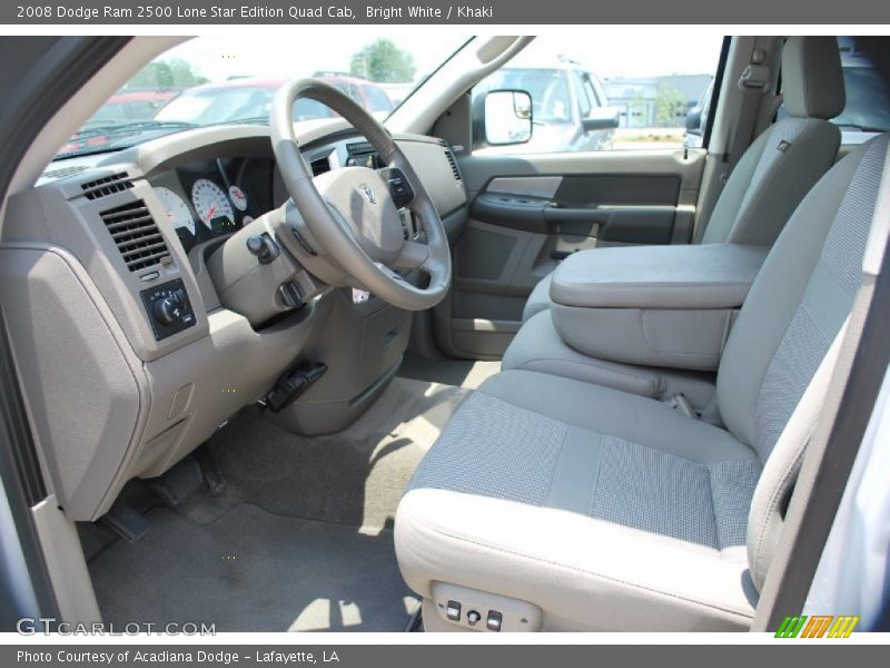 Bright White / Khaki 2008 Dodge Ram 2500 Lone Star Edition Quad Cab