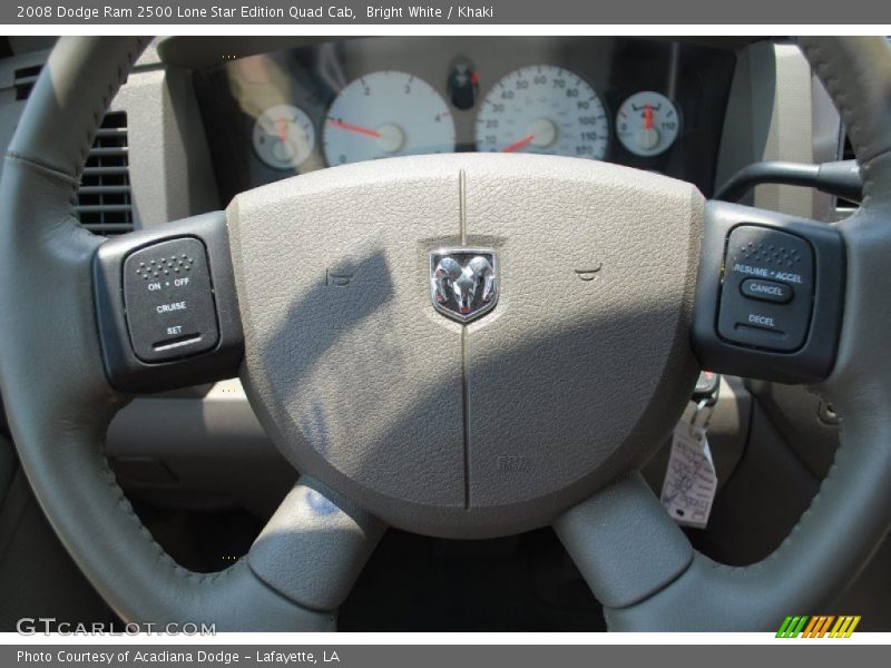 Bright White / Khaki 2008 Dodge Ram 2500 Lone Star Edition Quad Cab