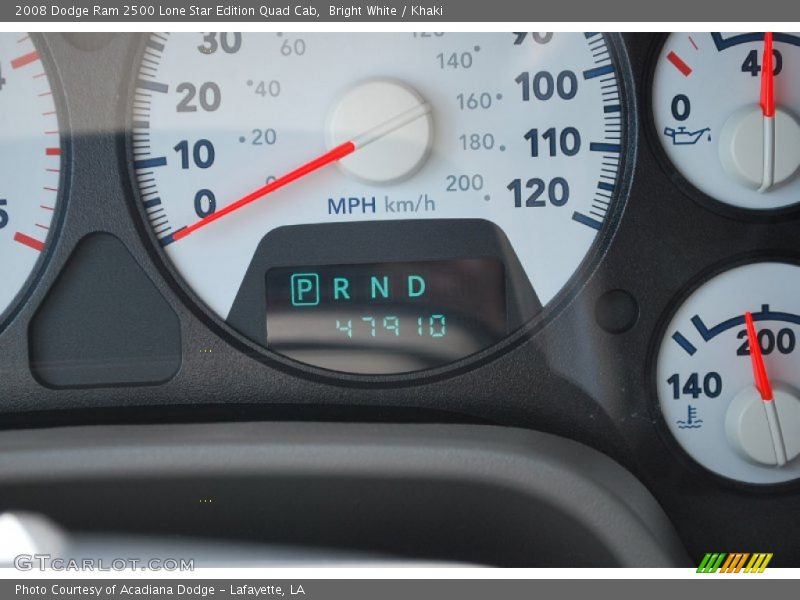 Bright White / Khaki 2008 Dodge Ram 2500 Lone Star Edition Quad Cab