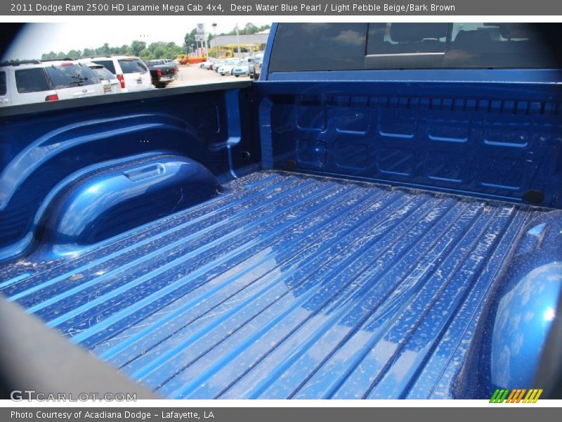 Deep Water Blue Pearl / Light Pebble Beige/Bark Brown 2011 Dodge Ram 2500 HD Laramie Mega Cab 4x4