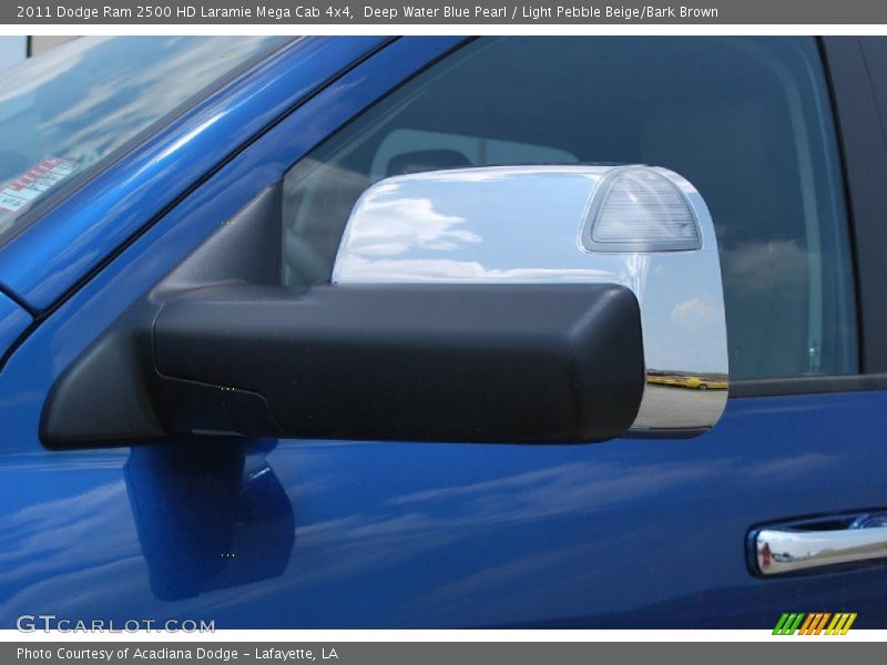 Deep Water Blue Pearl / Light Pebble Beige/Bark Brown 2011 Dodge Ram 2500 HD Laramie Mega Cab 4x4