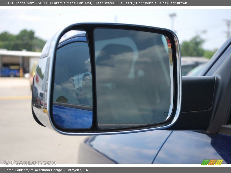 Deep Water Blue Pearl / Light Pebble Beige/Bark Brown 2011 Dodge Ram 2500 HD Laramie Mega Cab 4x4