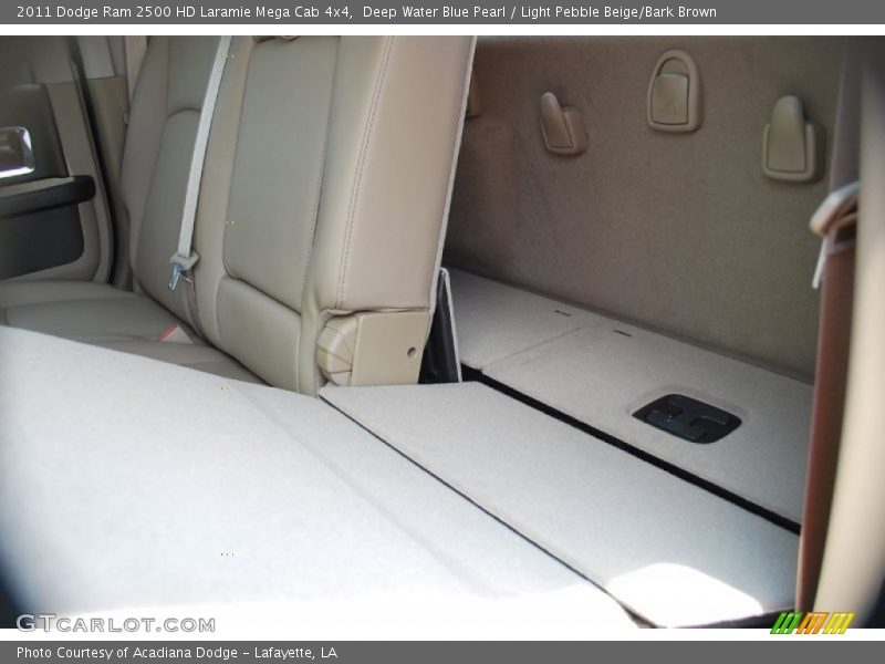 Deep Water Blue Pearl / Light Pebble Beige/Bark Brown 2011 Dodge Ram 2500 HD Laramie Mega Cab 4x4