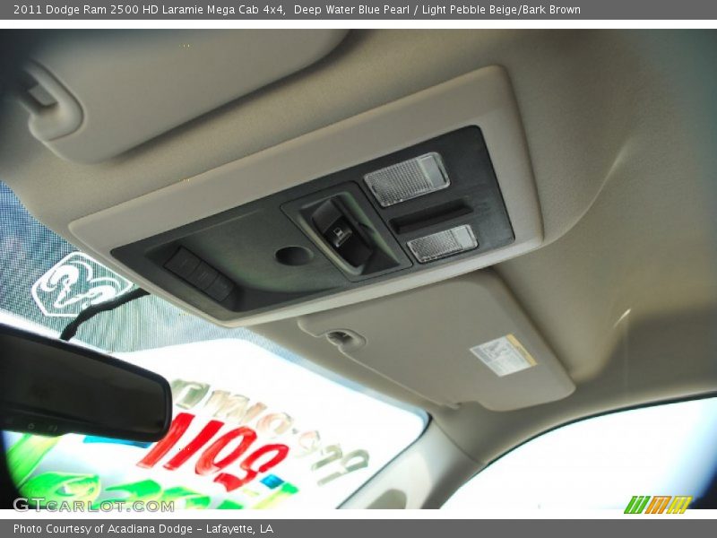 Deep Water Blue Pearl / Light Pebble Beige/Bark Brown 2011 Dodge Ram 2500 HD Laramie Mega Cab 4x4