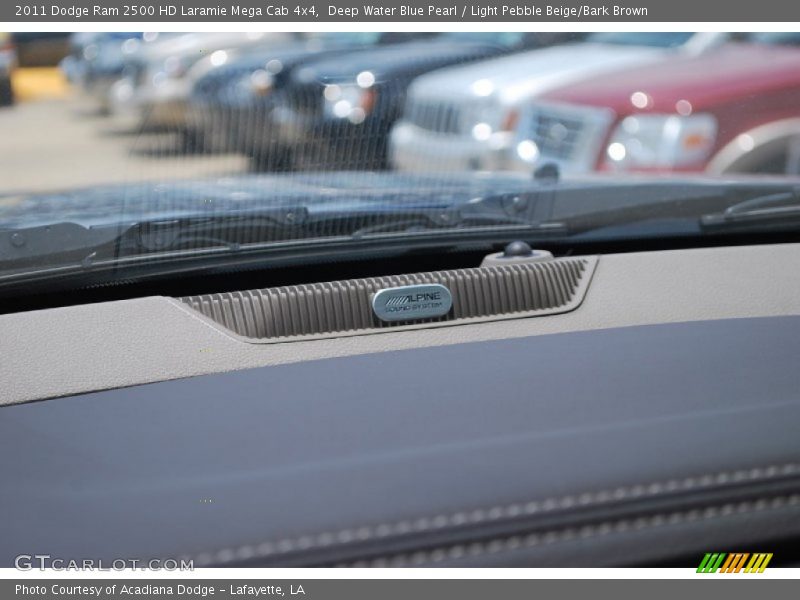 Deep Water Blue Pearl / Light Pebble Beige/Bark Brown 2011 Dodge Ram 2500 HD Laramie Mega Cab 4x4