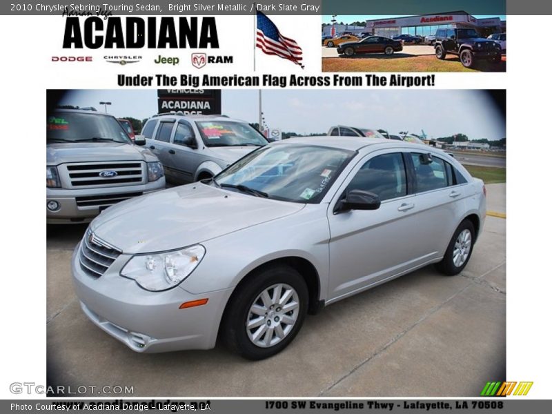 Bright Silver Metallic / Dark Slate Gray 2010 Chrysler Sebring Touring Sedan