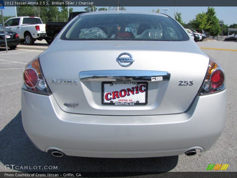 Brilliant Silver / Charcoal 2012 Nissan Altima 2.5 S