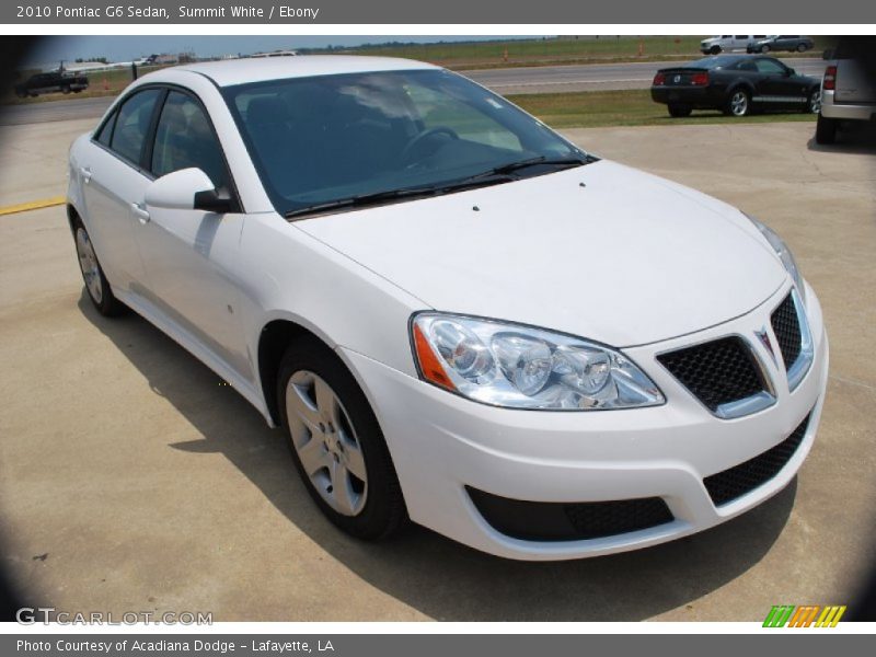 Summit White / Ebony 2010 Pontiac G6 Sedan