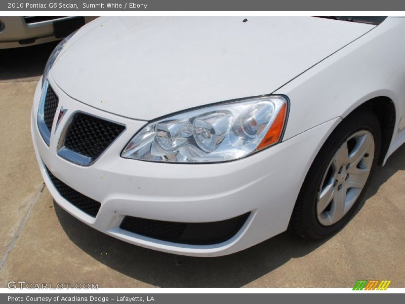 Summit White / Ebony 2010 Pontiac G6 Sedan