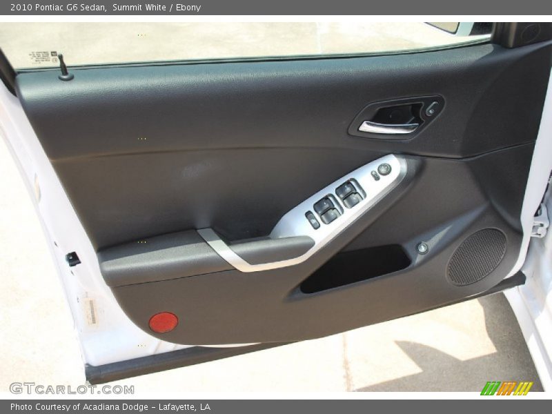 Summit White / Ebony 2010 Pontiac G6 Sedan
