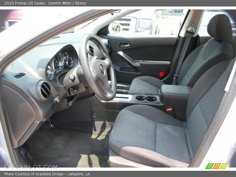 Summit White / Ebony 2010 Pontiac G6 Sedan