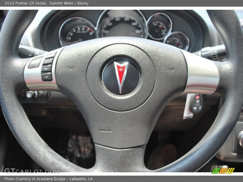 Summit White / Ebony 2010 Pontiac G6 Sedan