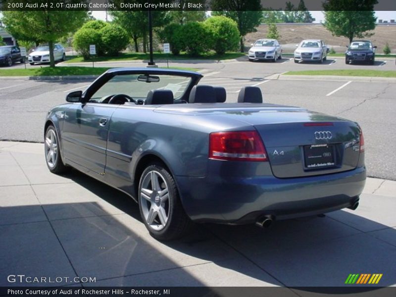 Dolphin Grey Metallic / Black 2008 Audi A4 2.0T quattro Cabriolet