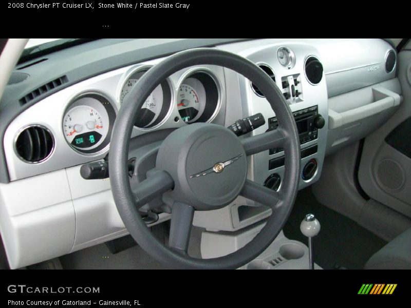 Stone White / Pastel Slate Gray 2008 Chrysler PT Cruiser LX