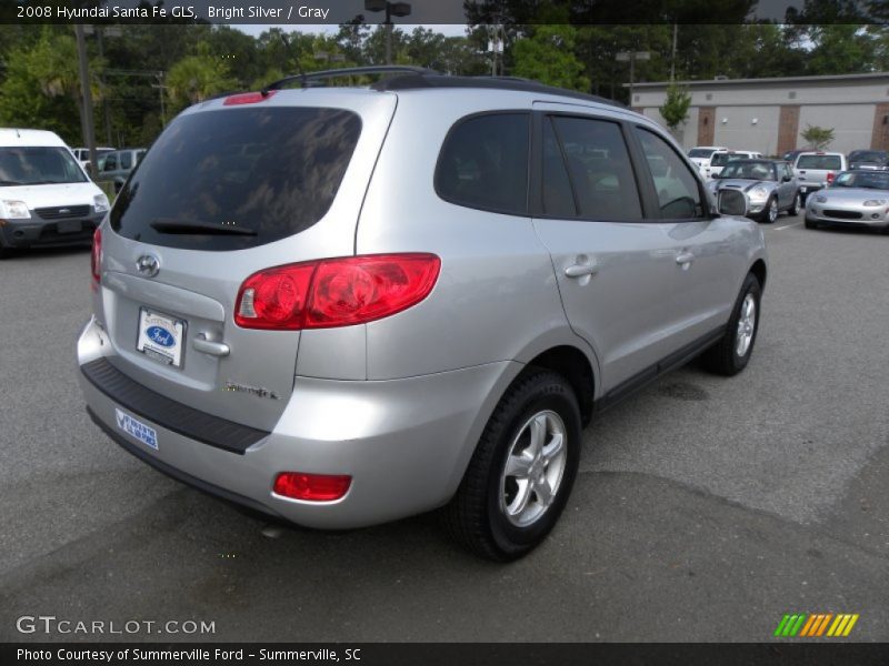 Bright Silver / Gray 2008 Hyundai Santa Fe GLS